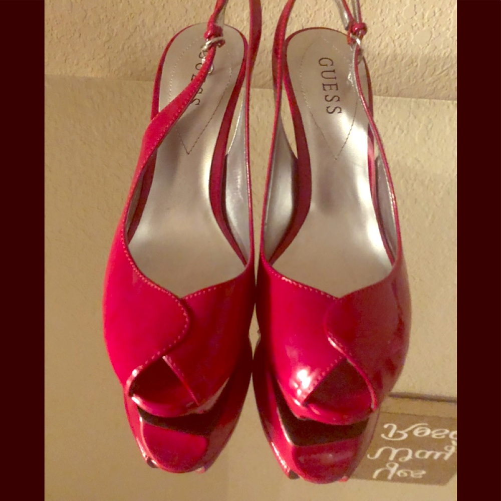 Guess Sling back heels in Red size 7.5